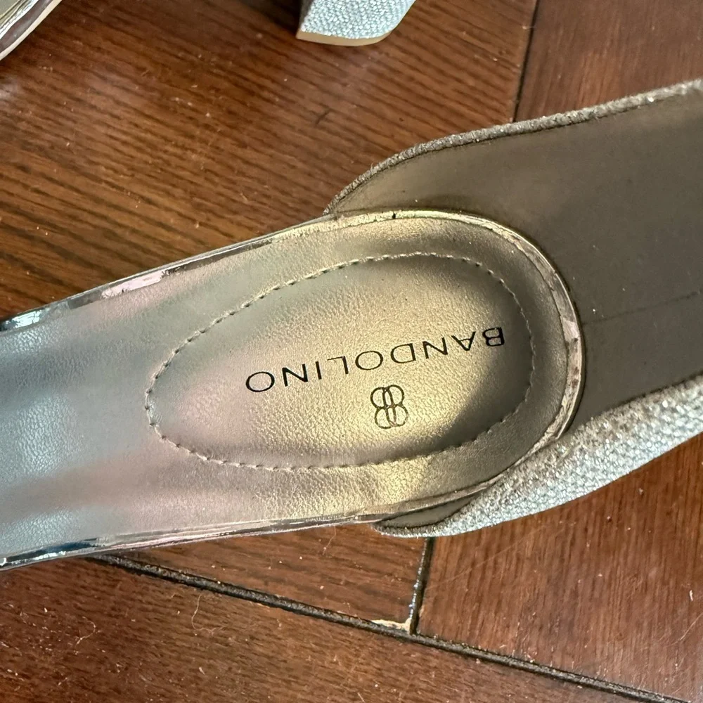 Bandilino Silver Block Heel Sandals New‎ 8.5